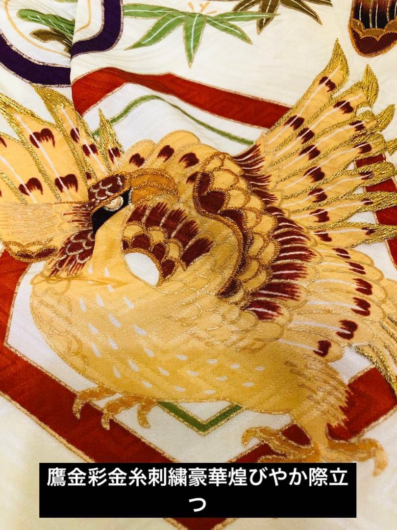 七五三 五歳‼️鷹 荒波 金彩❤️深紫にクリーム系 完全フルセット‼️家から揃える無し