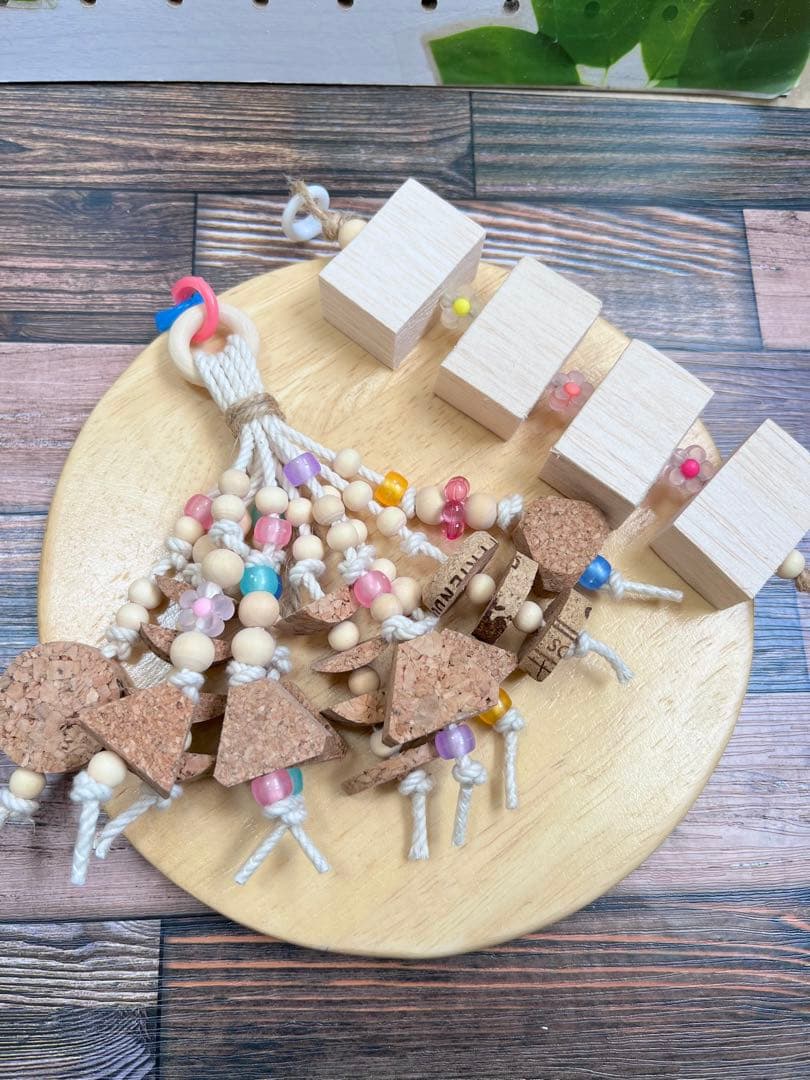 インコおもちゃ　鳥おもちゃ　コルクとバルサセット　バードトイ