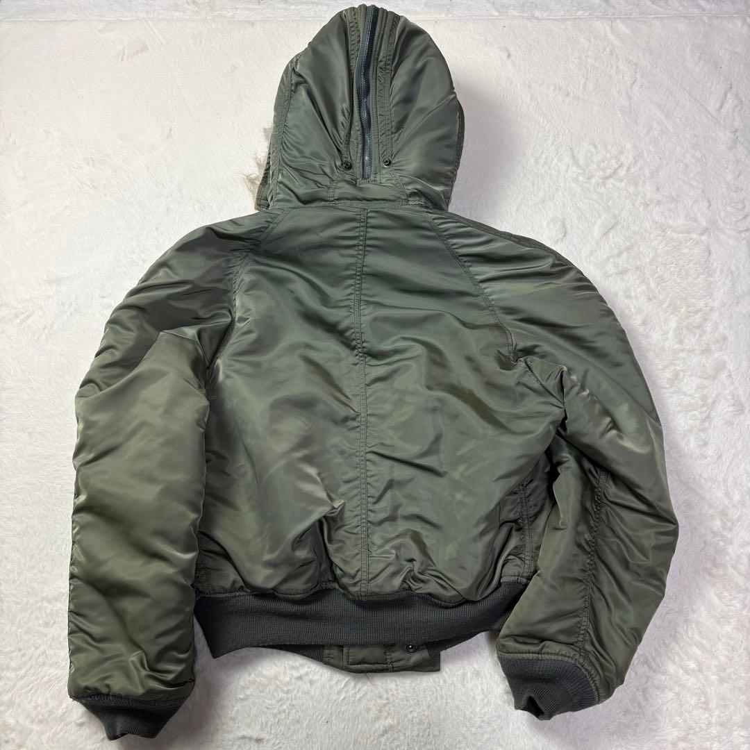 美品 Lサイズ USA製 ALPHA INDUSTRIES n-2b 短丈