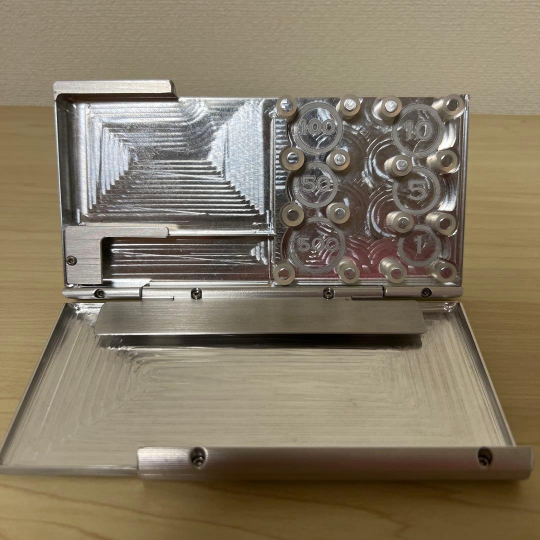 ジュラルミン製　メタルロングウォレット