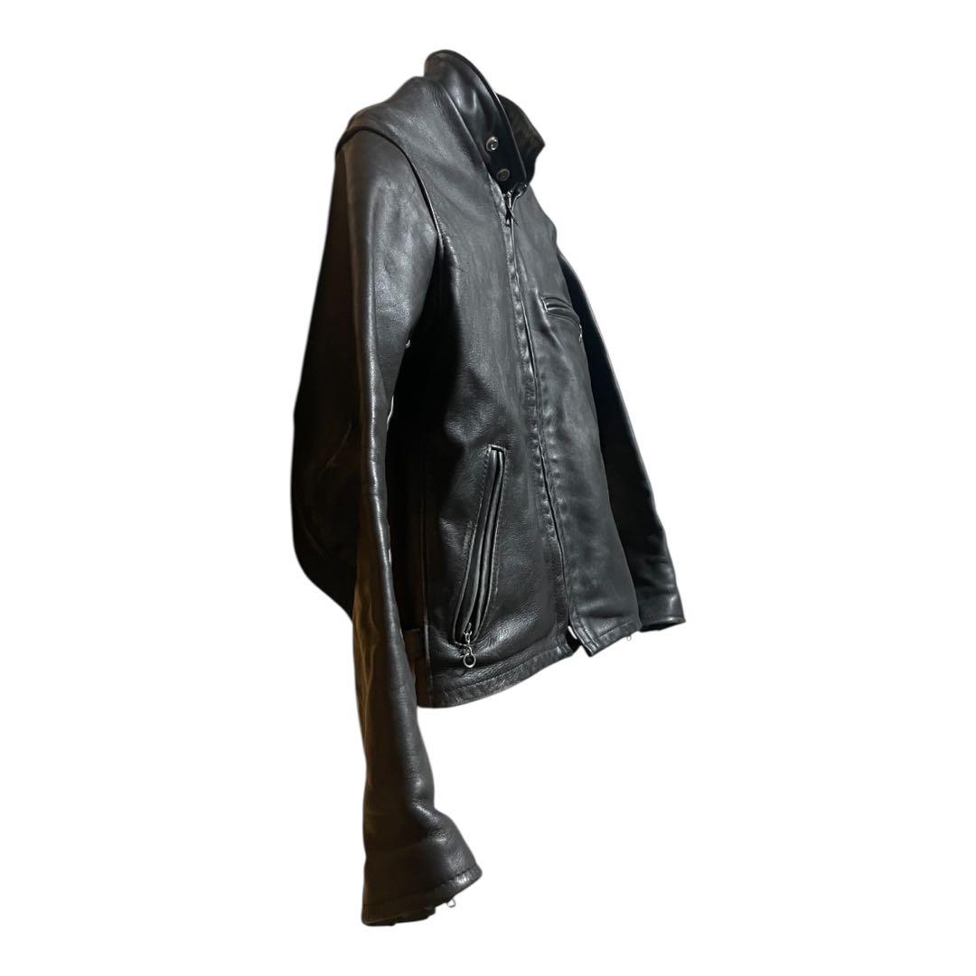 Schott ショット ライナー付 レザー シングルライダースジャケット 34