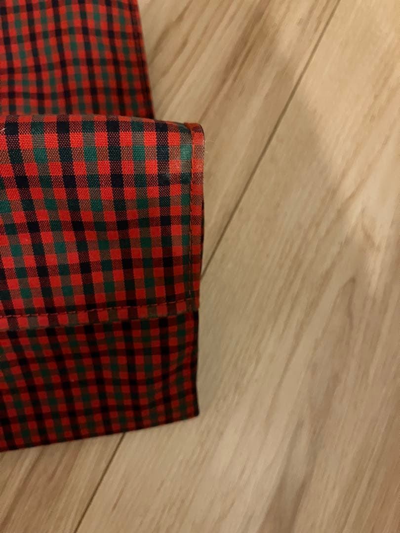 ファミリア　赤チェック　トートバッグ大