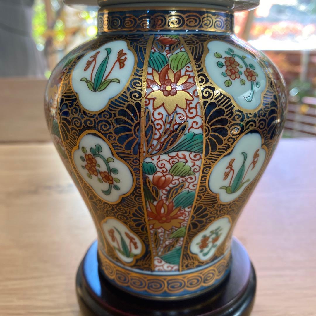 貴玉製　古伊万里更紗　沈香壺