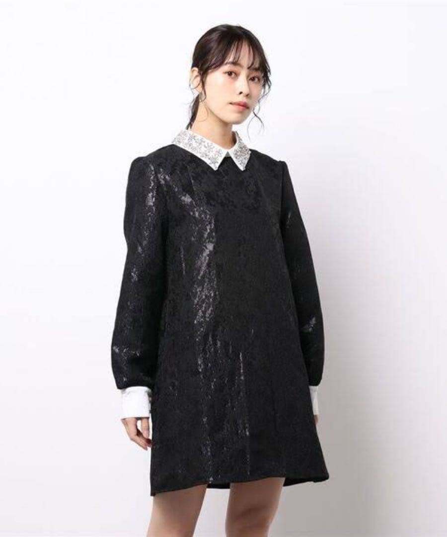 sisterjane ジャガードミニドレス