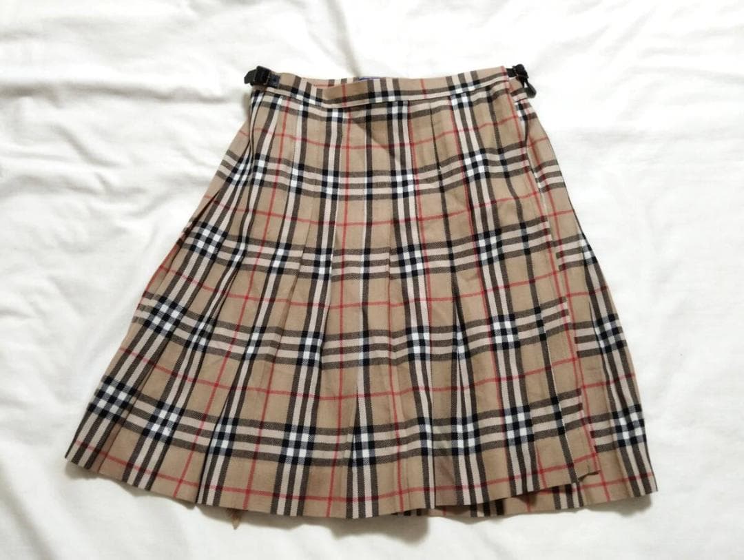 Burberry Blue Label バーバリー巻きスカート ノバチェック３８