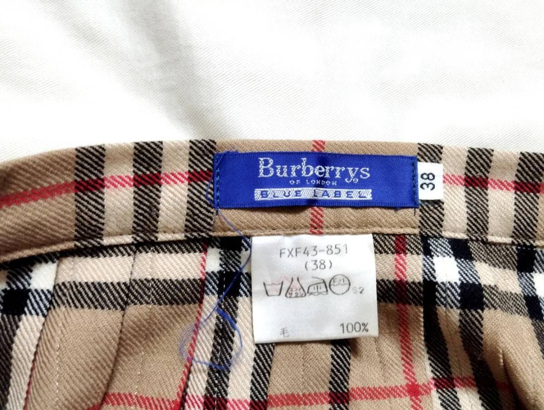 Burberry Blue Label バーバリー巻きスカート ノバチェック３８