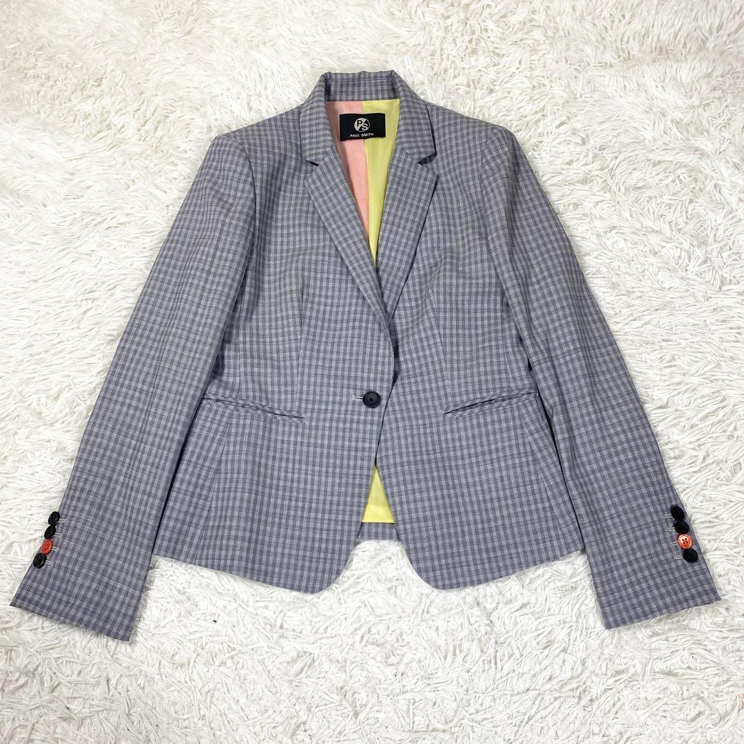 PSポールスミス グレー　チェック柄　サイズ38(M)