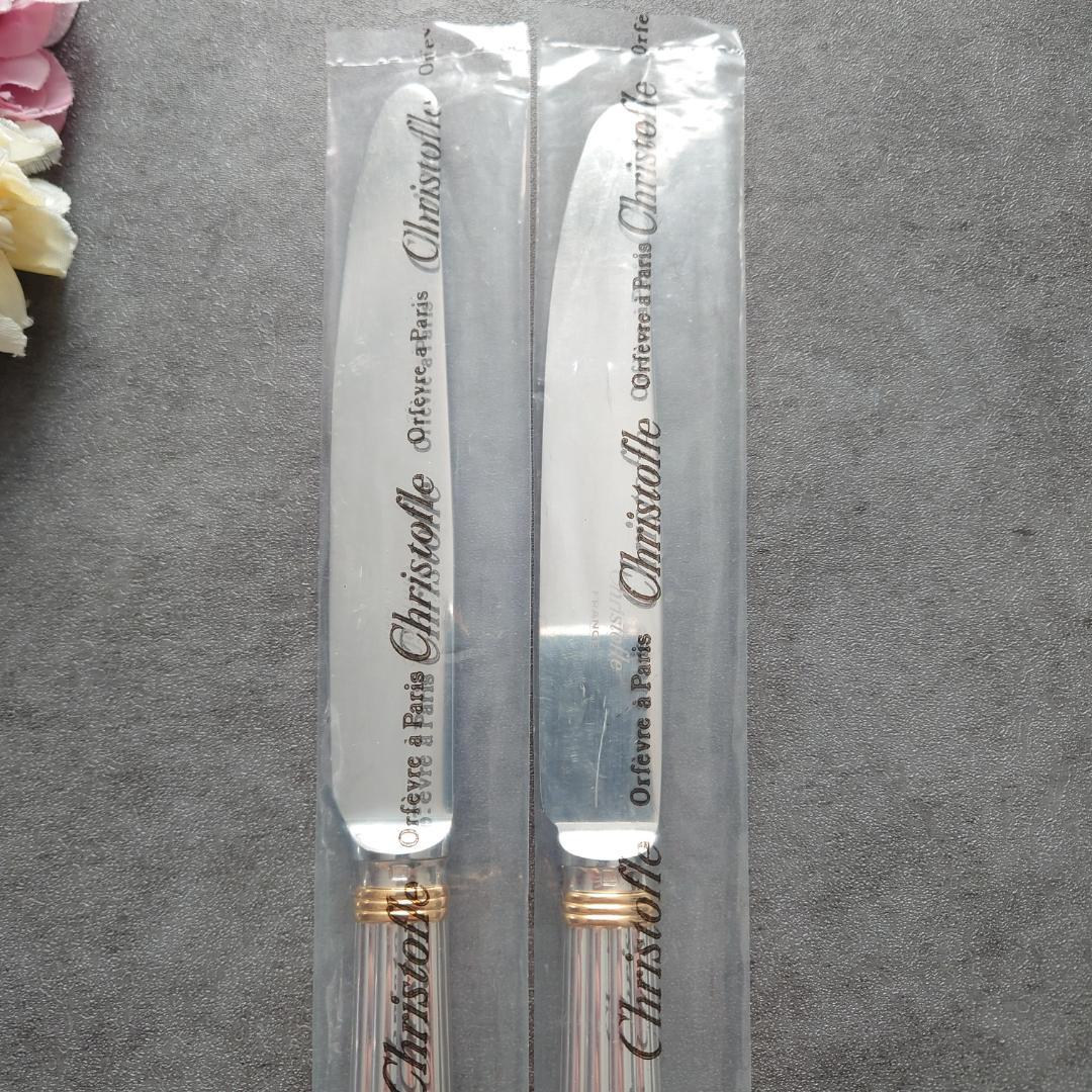 極希少 クリストフル アリアゴールドリング スタンダードナイフ 未開封 2点