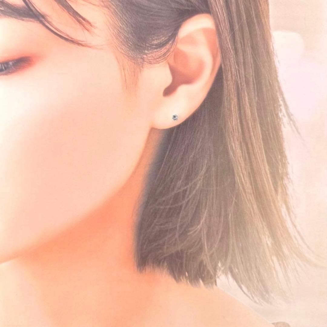 天然石　アクアマリン　ピアス　ＰＴ900　プラチナ