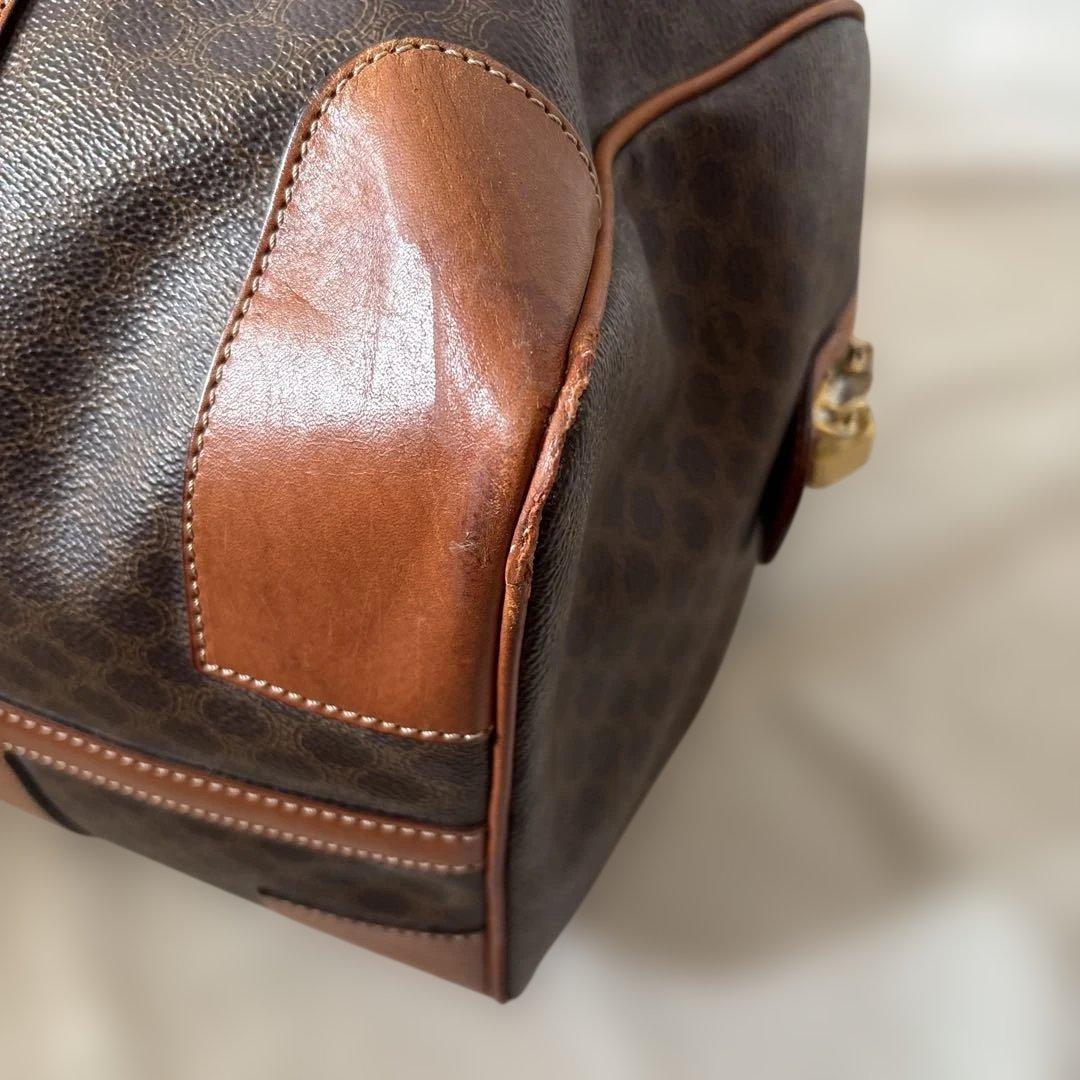 セリーヌ ボストンバック 大容量 マカダム柄 トリオンフ PVC 旅行 出張