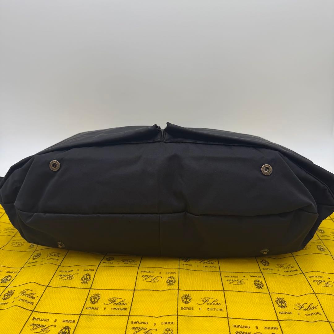 【現行 極美品】フェリージ 9236/DS ナイロン レザー トートバッグ 黒