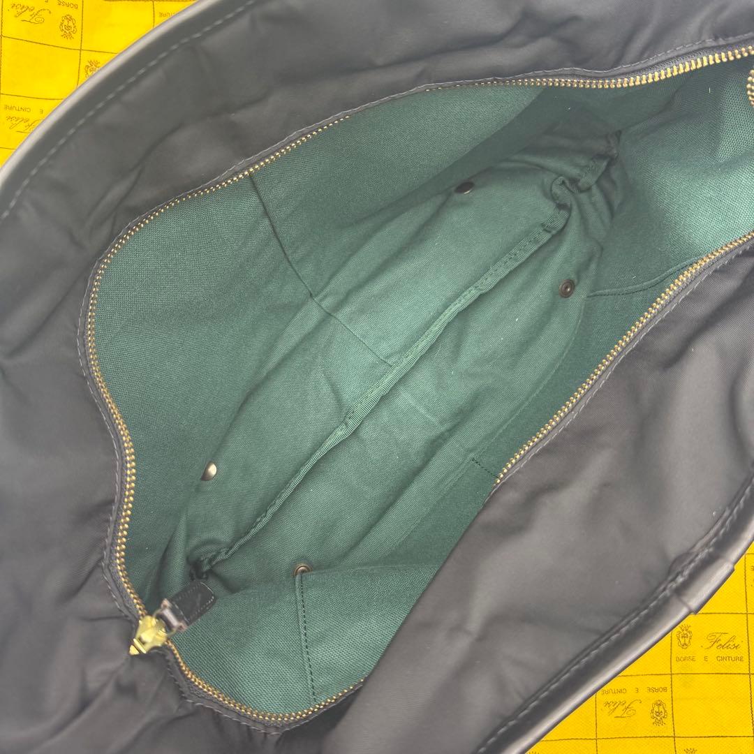 【現行 極美品】フェリージ 9236/DS ナイロン レザー トートバッグ 黒