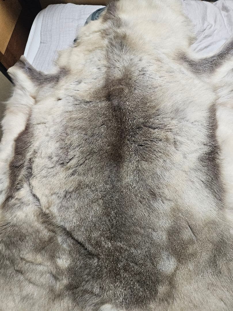 ​極美品 トナカイ 毛皮 フィンランド産 ラグ 大判・臭いなし