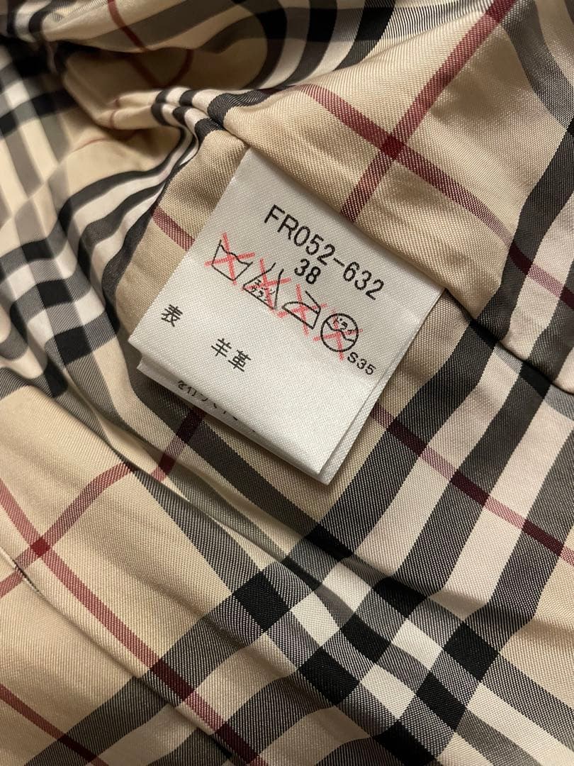 BURBERRY バーバリー羊革ダメージ加工トレンチコート ３８