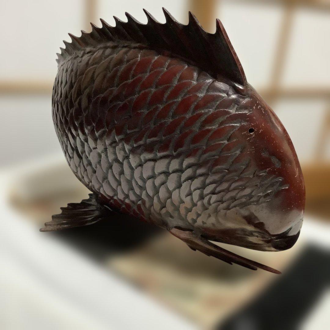大ぶり‼️#鋳物　#鯛　置物　#縁起物 #金運　#運気