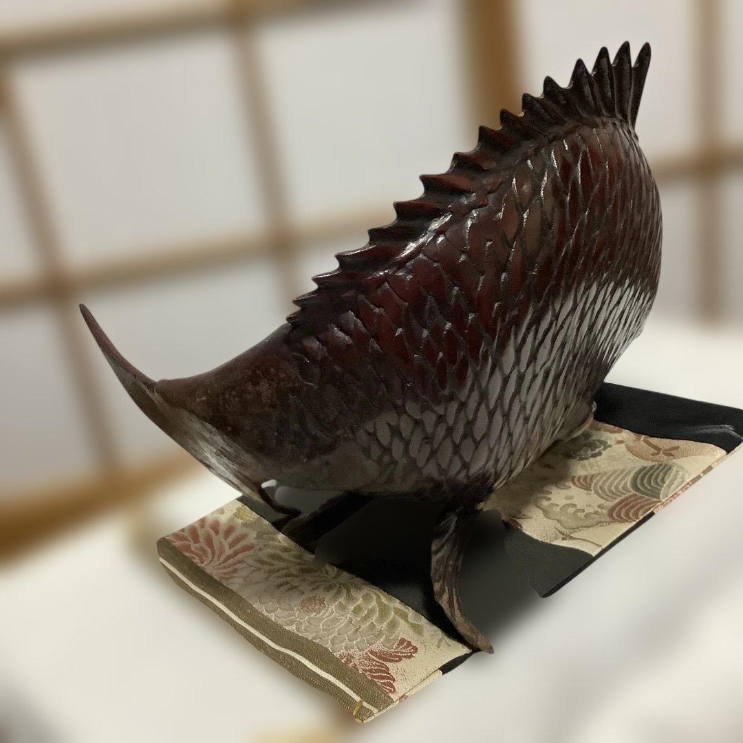 大ぶり‼️#鋳物　#鯛　置物　#縁起物 #金運　#運気
