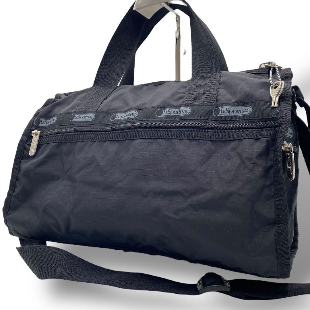 美品✨ レスポートサック ボストンバッグ 2way ショルダー ブラック 大容量