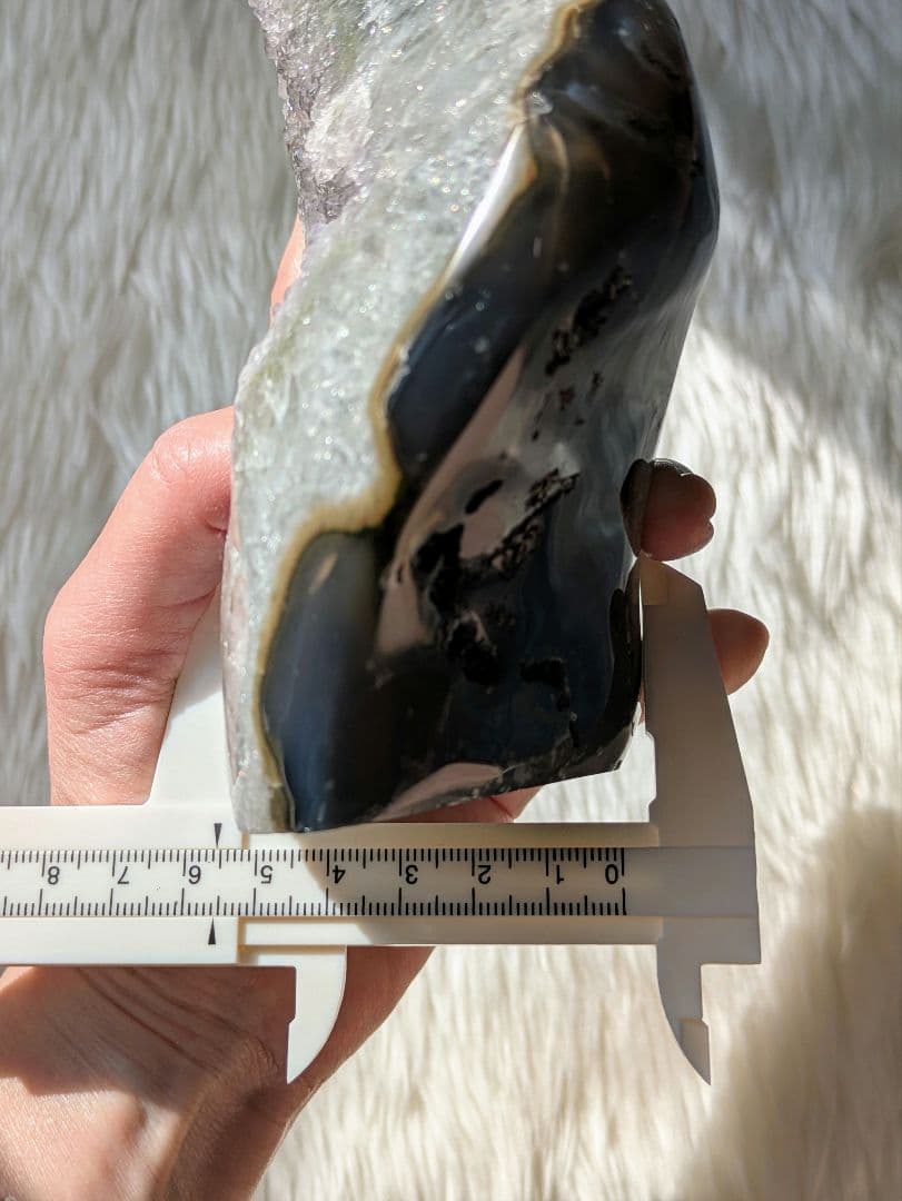 希少　♡グリーンアメジスト♡　お花ドーム　瑪瑙