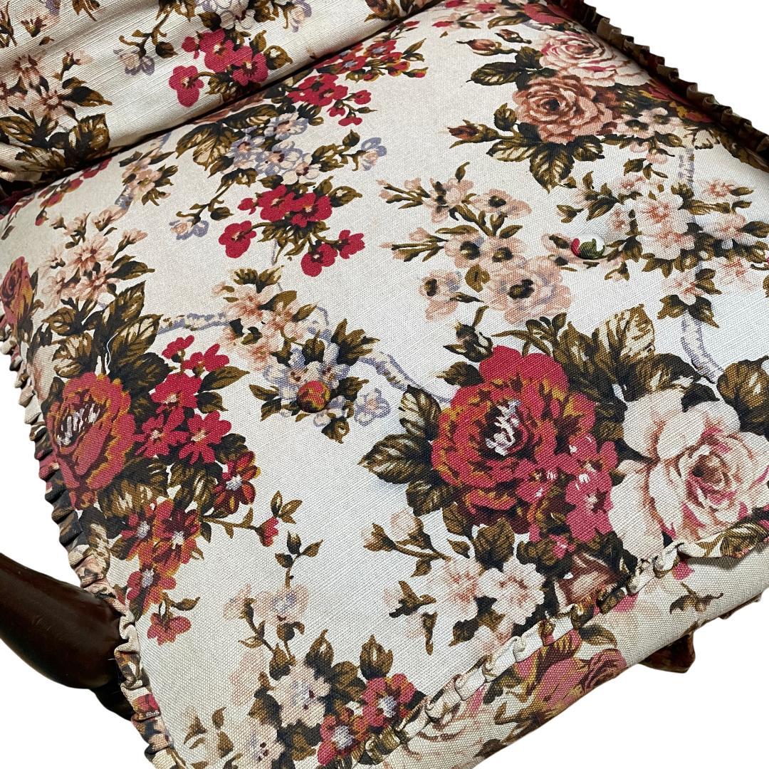 柏木工 KASHIWA 旧ロゴ ロッキングチェア 花柄クッション かしわ