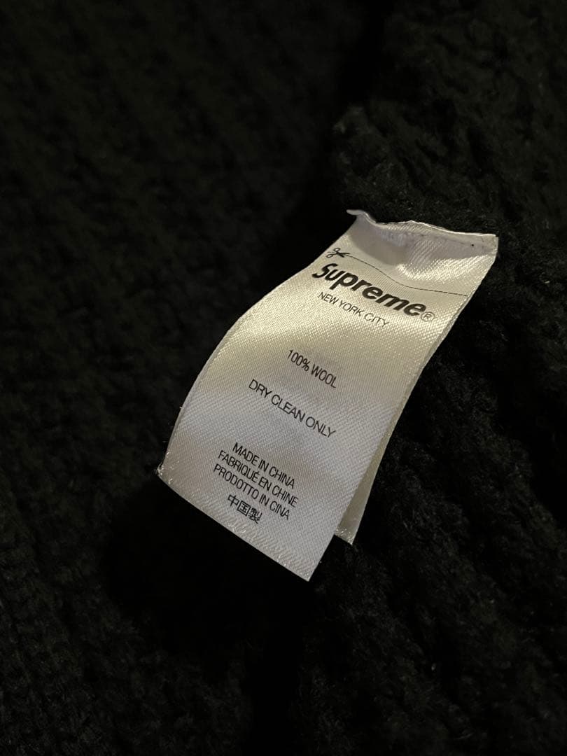 トップス Supreme - Waffle Knit Cardigan Black