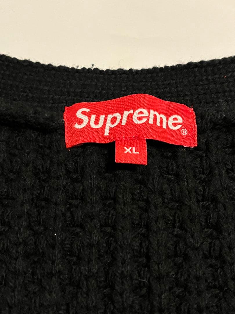 トップス Supreme - Waffle Knit Cardigan Black