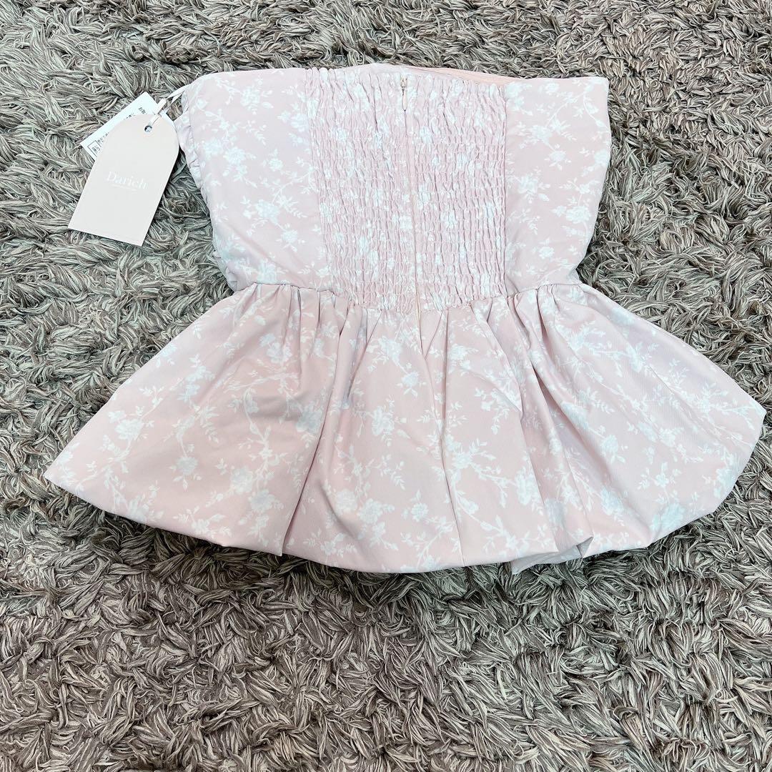 タグ付き✨Darich ダーリッチ フラワーバルーンベアトップ ピンク