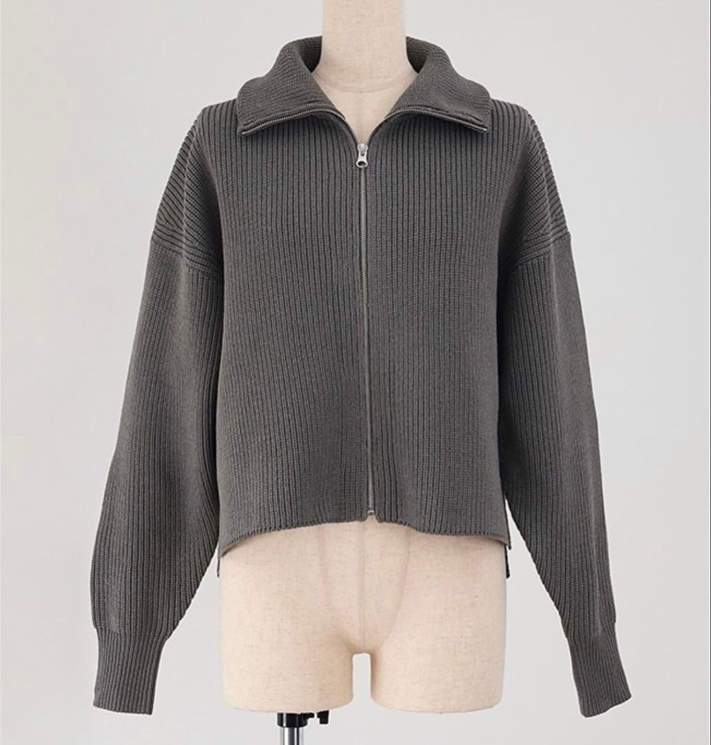 FORME ZIP KNIT CARDIGAN ジップニットカーディガン　グレー