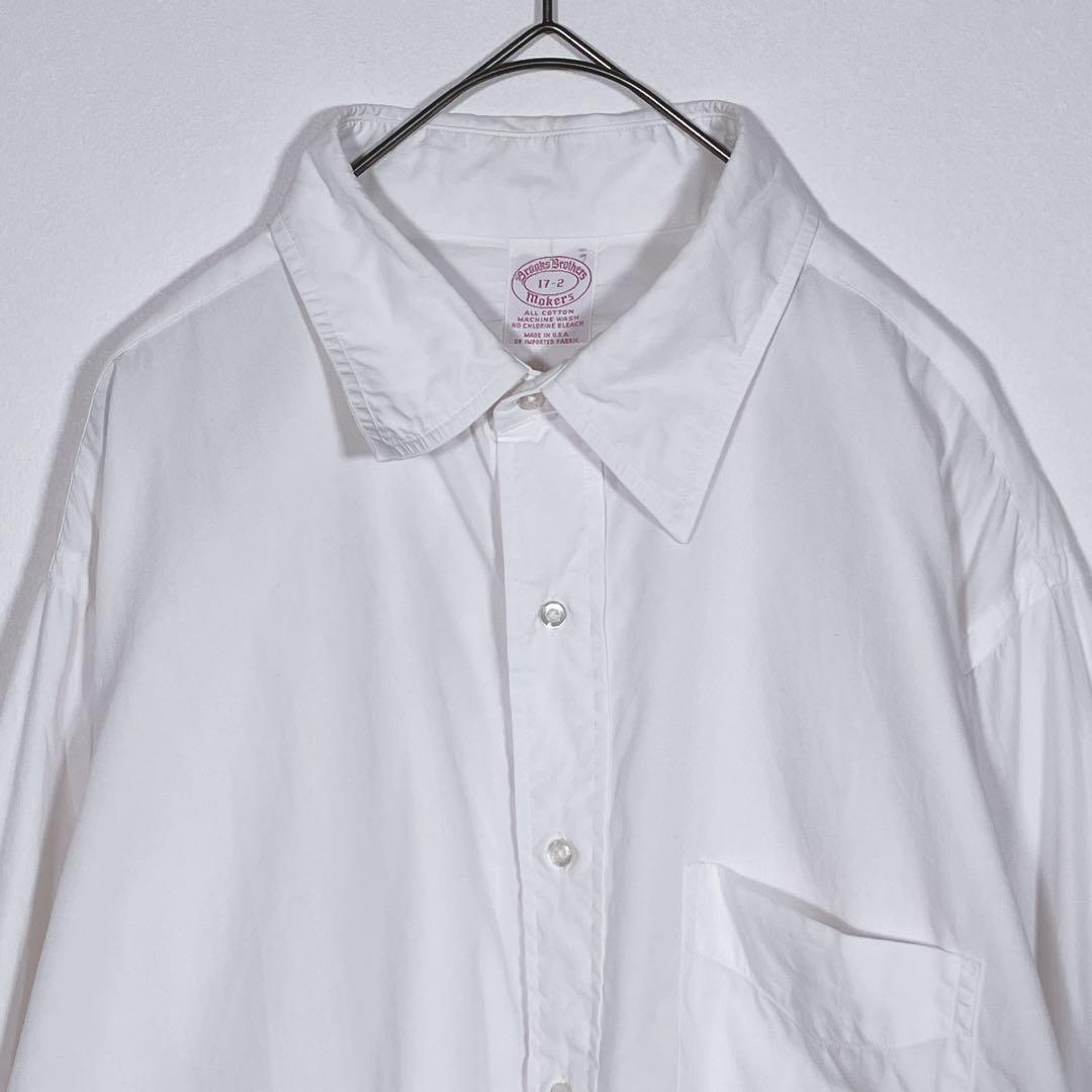 ブルックスブラザーズ　シャツ　長袖　ホワイト　USA製　17-2
