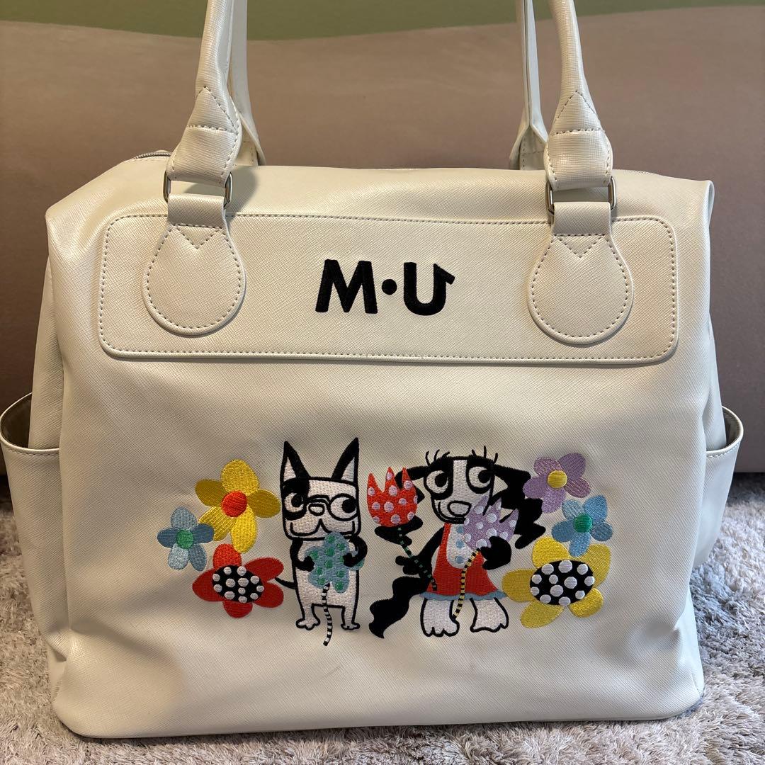 M・U キャラクター刺繍 バッグ 中型