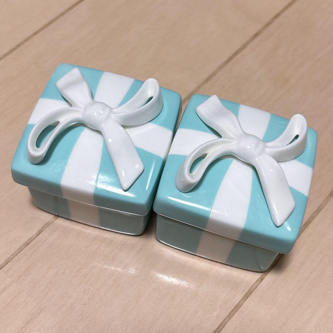 TIFFNY＆CO. ティファニー ミニブルーボウボックス 小物入れ 2個セット