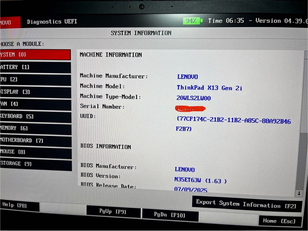 Windowsノート本体 Lenovo ThinkPad X13 Gen2 Core i5 8G 256G