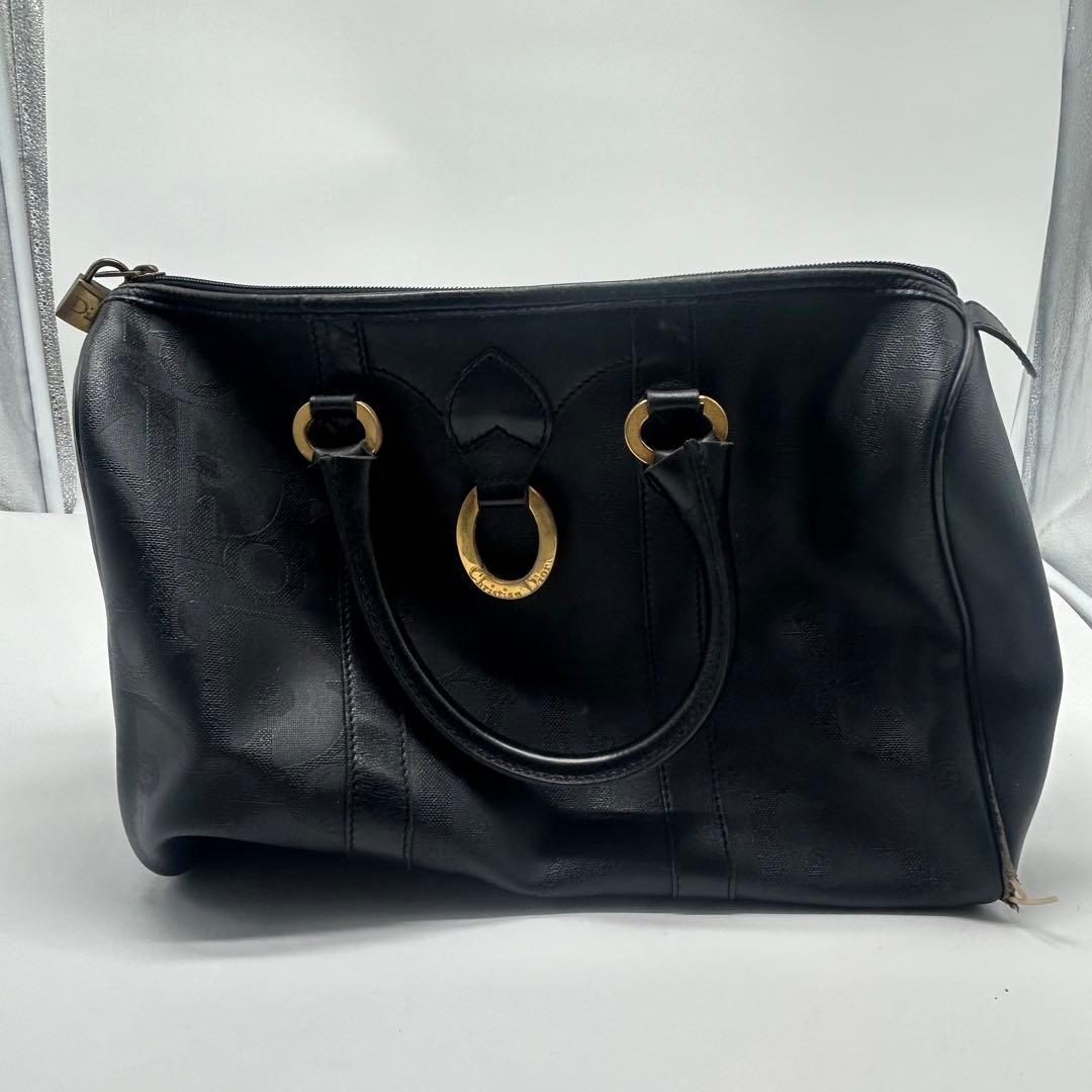 dior トロッター　ボストン　バッグ　pvc レザー