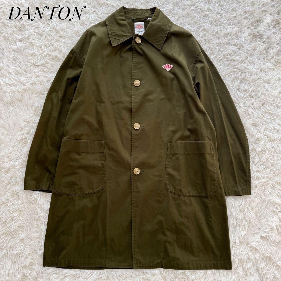 DANTON ダントン ナイロンタフタステンカラーコート カーキ 手洗い可 40