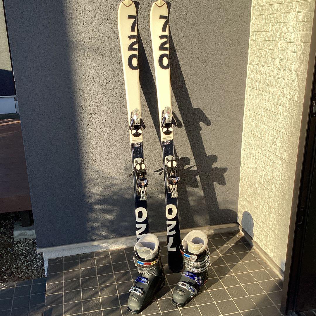 SALOMONスキー板ブーツ2点セット 160cm ビンディング付き 27cm