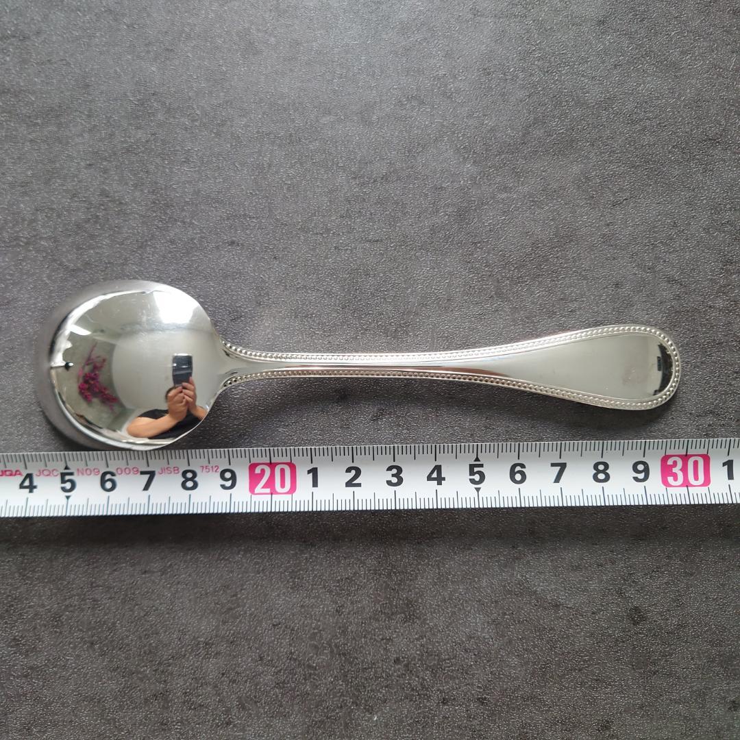 希少 美品 クリストフル パール コンソメスプーン 4点