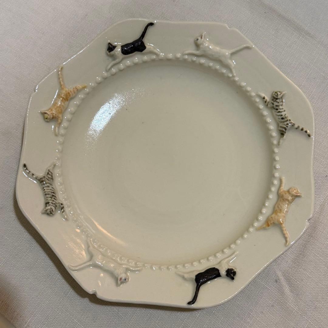 佐々木忍　猫　プレート　皿
