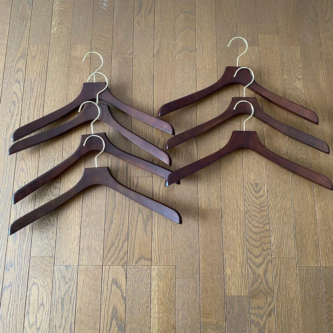 ナカタハンガー　AUT-09/木製メンズシャツハンガー　7本セット