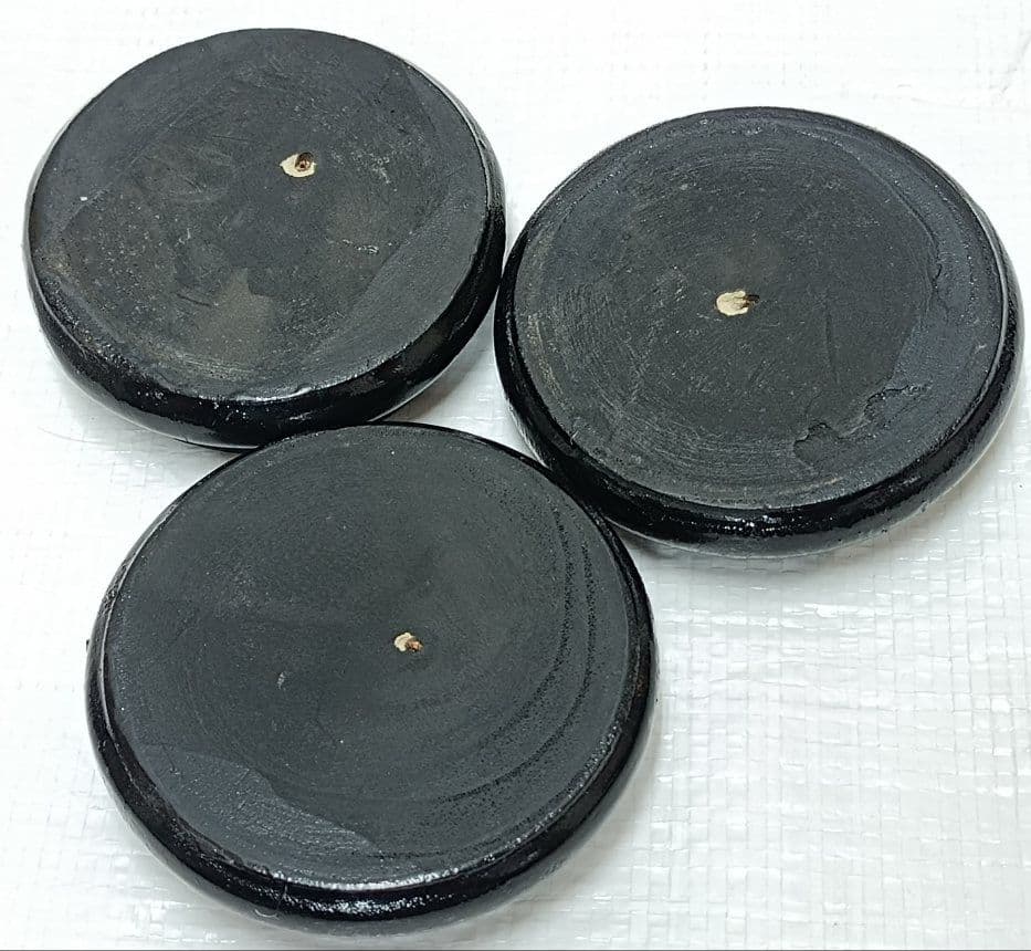 中国　三神福録寿　桃仙人　樹脂製細密技巧架台付置物・縁起物　三神セット