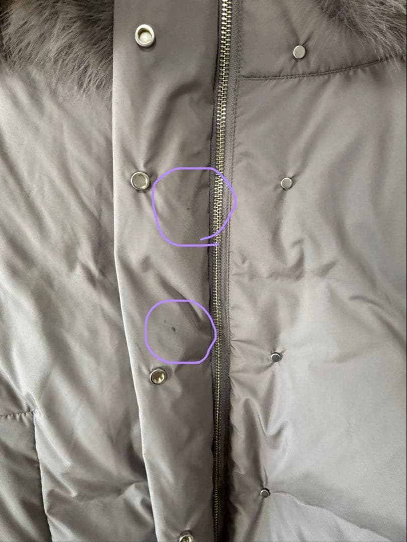 snidel 西川フードファーショートダウン　グレー