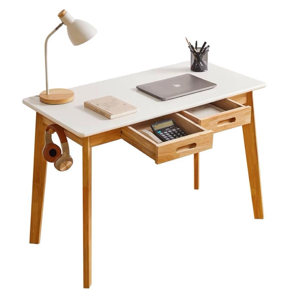 デスク 机 pcデスク 天然木 幅100×奥行50×高さ75cm