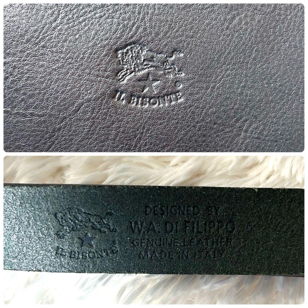 即完売品✨イルビゾンテ　ボディバッグ　ウエストポーチ　シボ革　斜め掛け　ネイビー