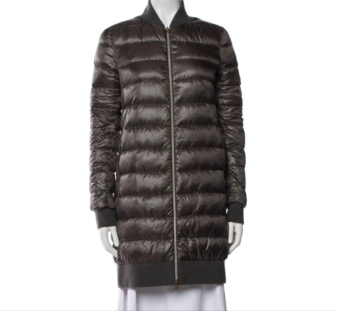 ２点おまとめ　ヘルノ　ダウン　コート　ノーカラー　レディース　42