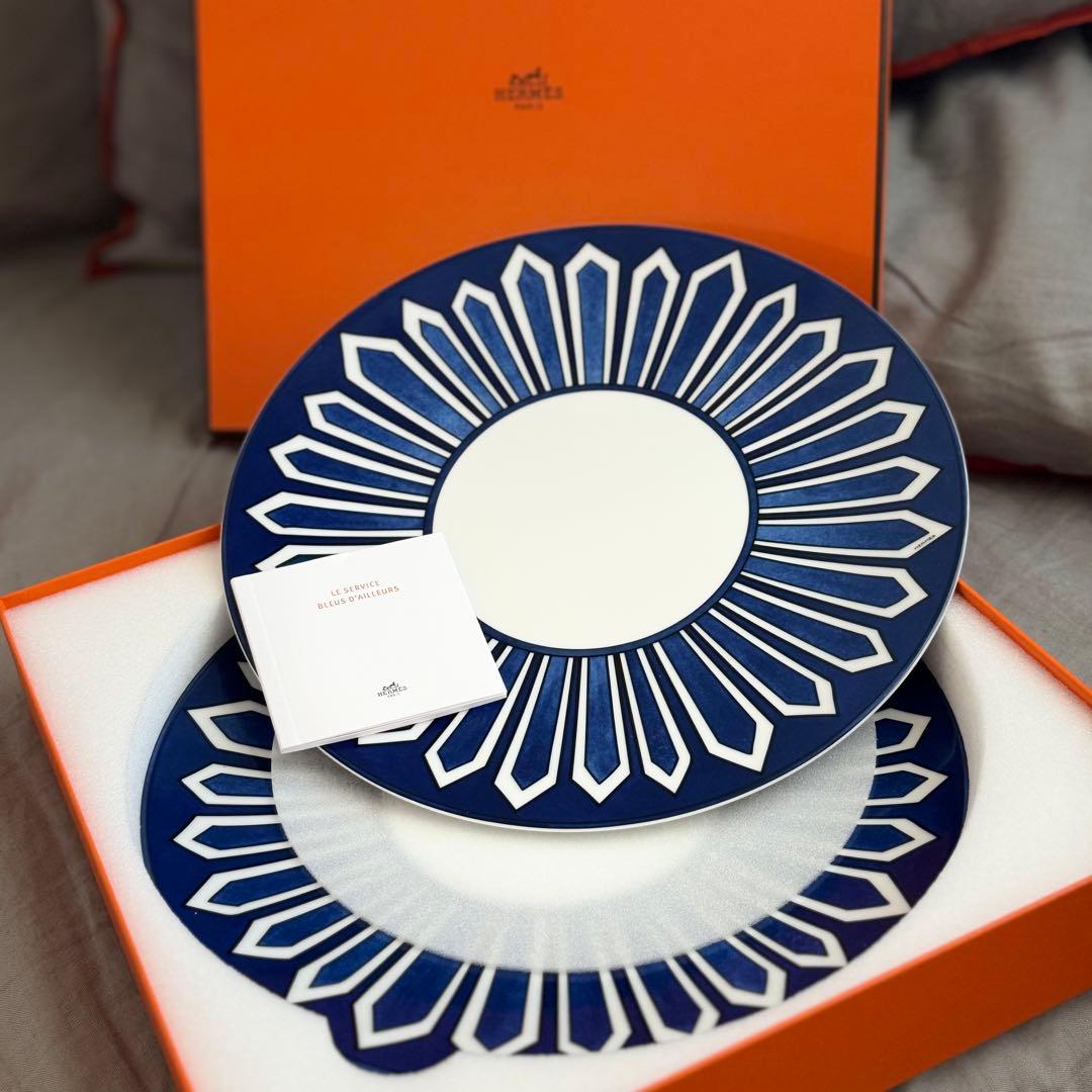 エルメス ブルーダイユール ディナープレート2枚