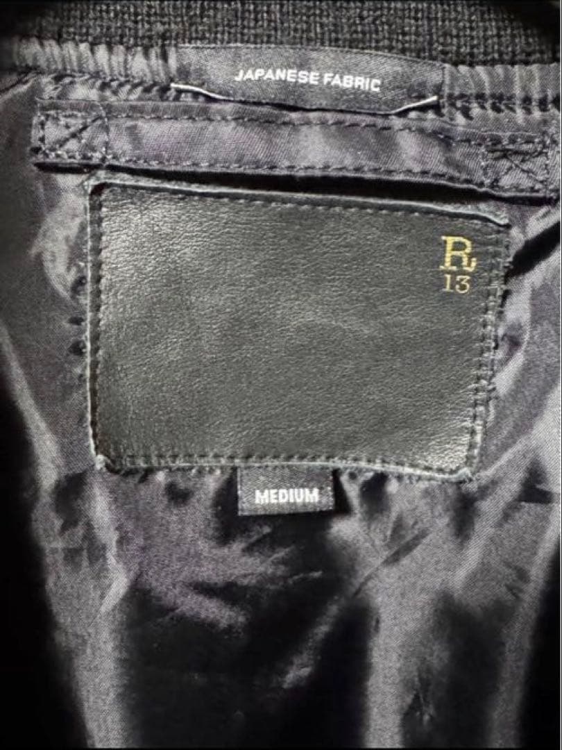R13 longfit bomberjacket MA-1 黒 M