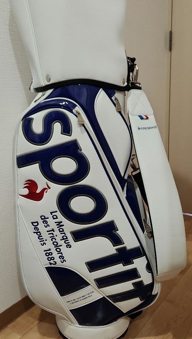 ルコック キャディバッグ白/青