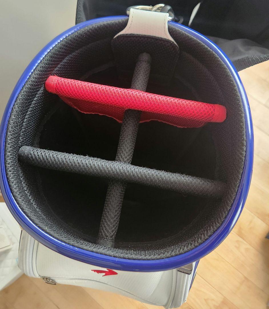 ルコック キャディバッグ白/青