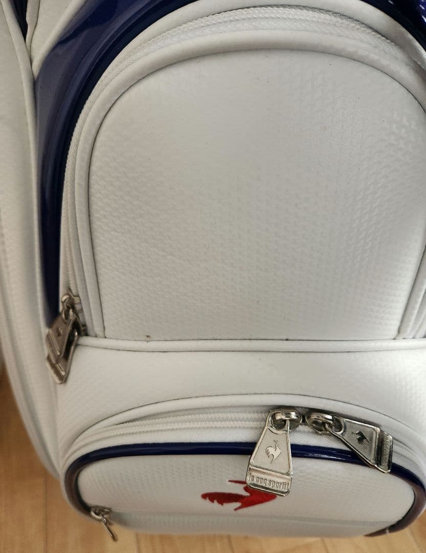 ルコック キャディバッグ白/青