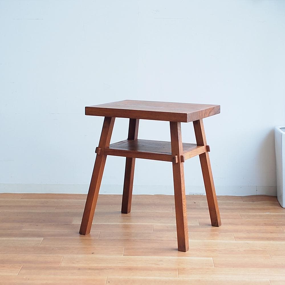 古家具 無垢材サイドテーブル レトロ アンティーク 古民家