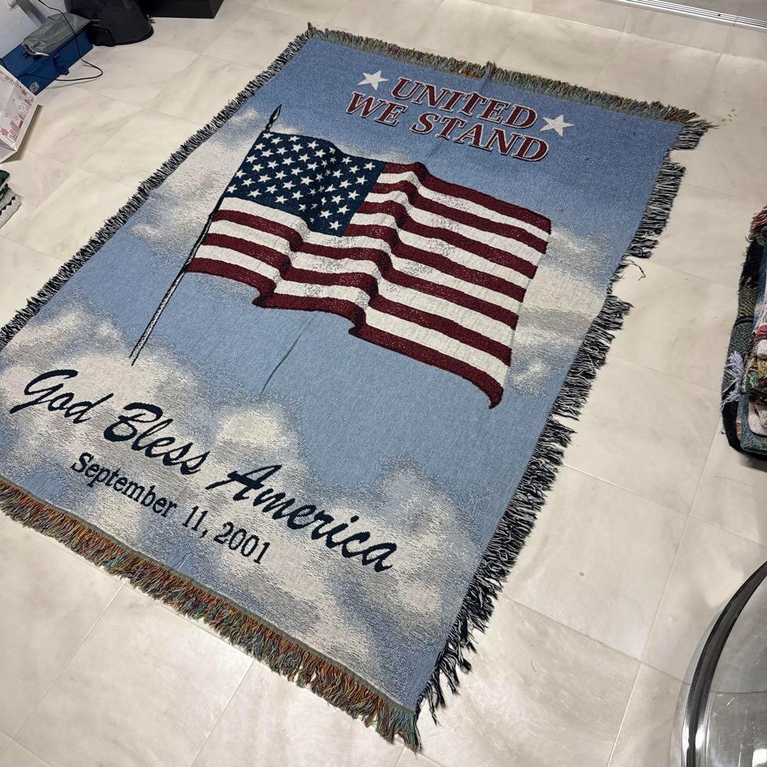 星条旗　マルチカバー　ソファーカバー　ヴィンテージラグ　178x131