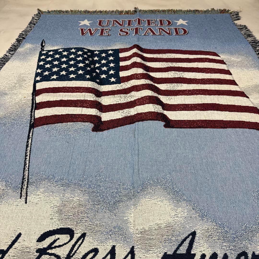 星条旗　マルチカバー　ソファーカバー　ヴィンテージラグ　178x131